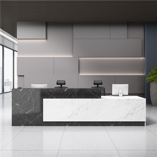 Essential for Contemporary Business: Artificial Marble Reception Desk, Your Ideal Choice.