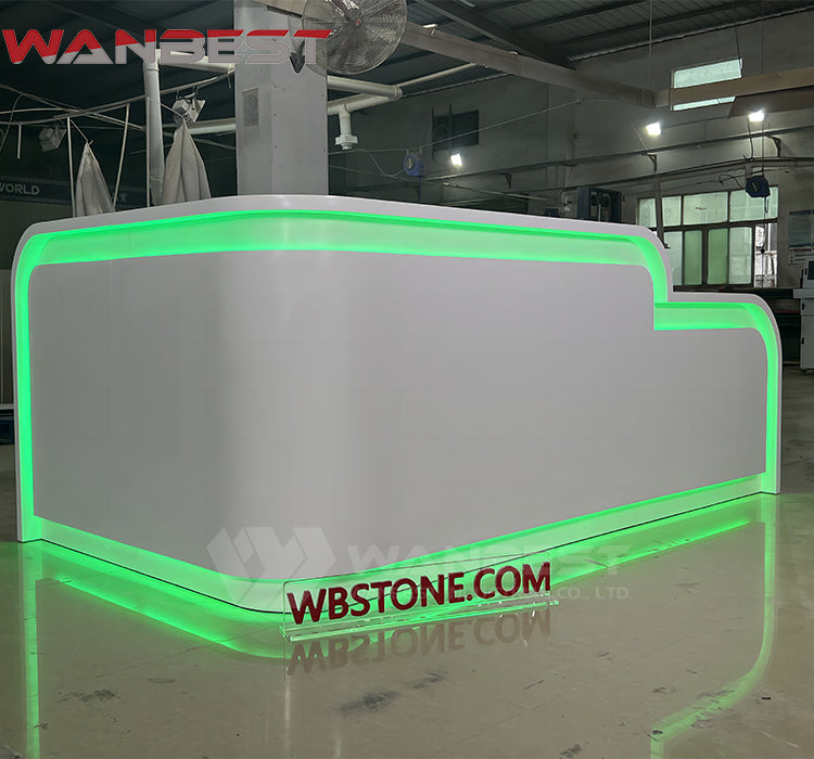 Capture Attention: Fashionable Color LED Reception Desks