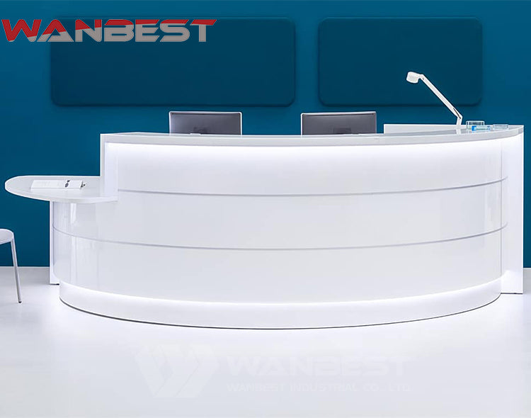 u shaped curved white black reception desk dimensions